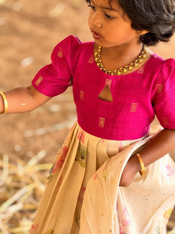 Thamarai - Pink and Sandal - SKA-2910
