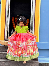 Sundari - Green and Orange (Animals) Maxi - SKA-2912