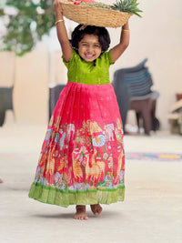 Sundari - Green and Orange (Animals) Maxi - SKA-2912