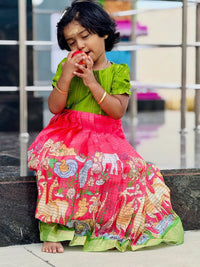 Sundari - Green and Orange (Animals) Maxi - SKA-2912