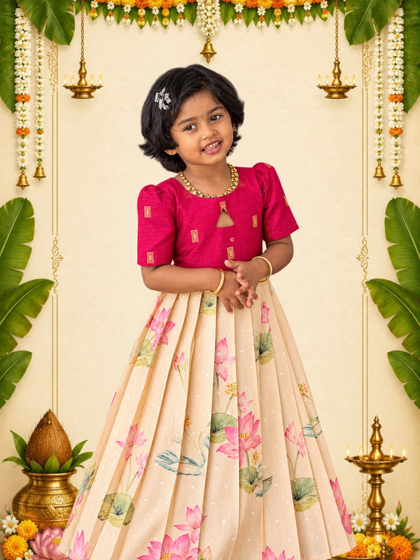Thamarai - Pink and Sandal - SKA-2910