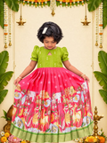 Sundari - Green and Orange (Animals) Maxi - SKA-2912